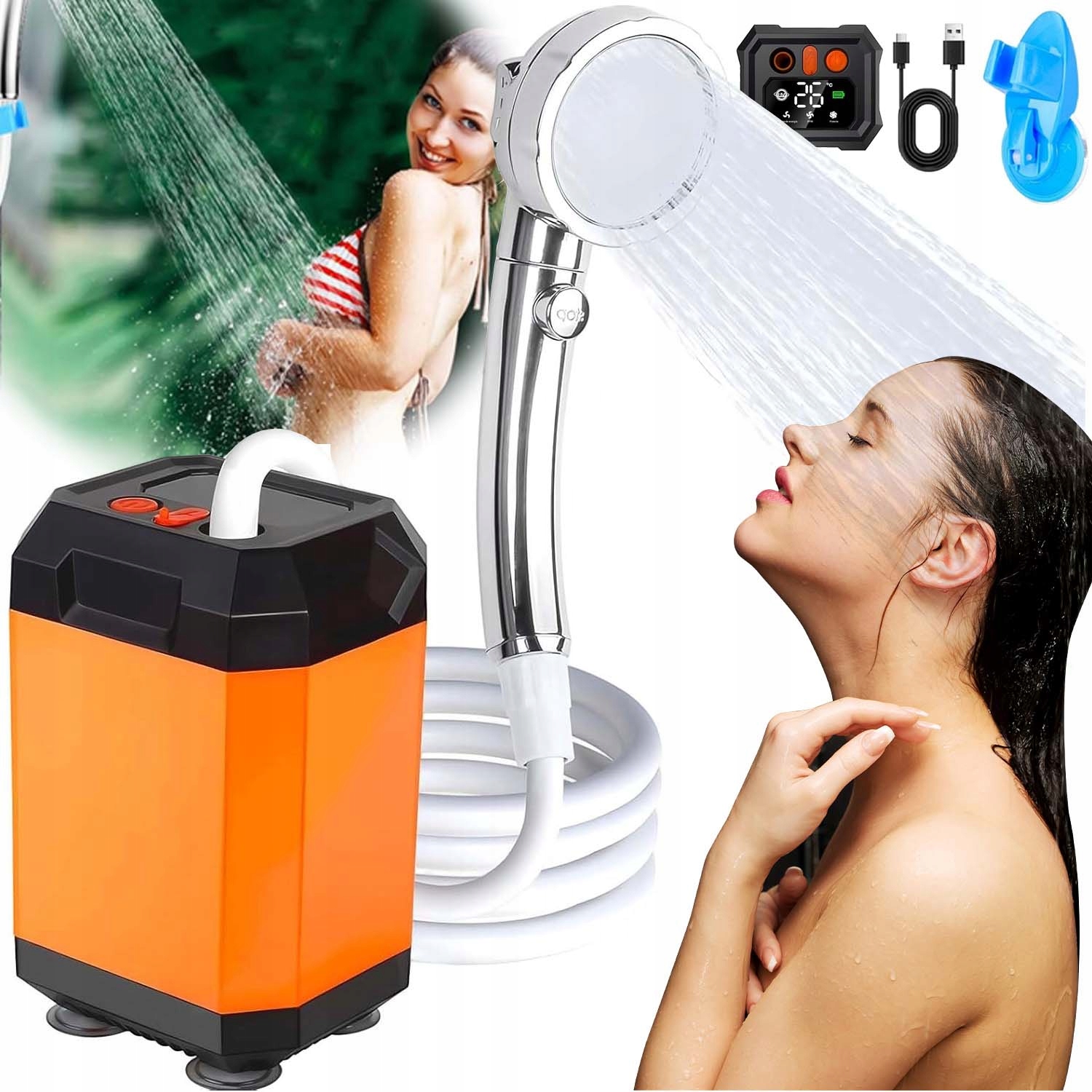 Turistická Kempingová Sprcha Pod Stan 4.2 V S Přenosnou Polní Sprchou