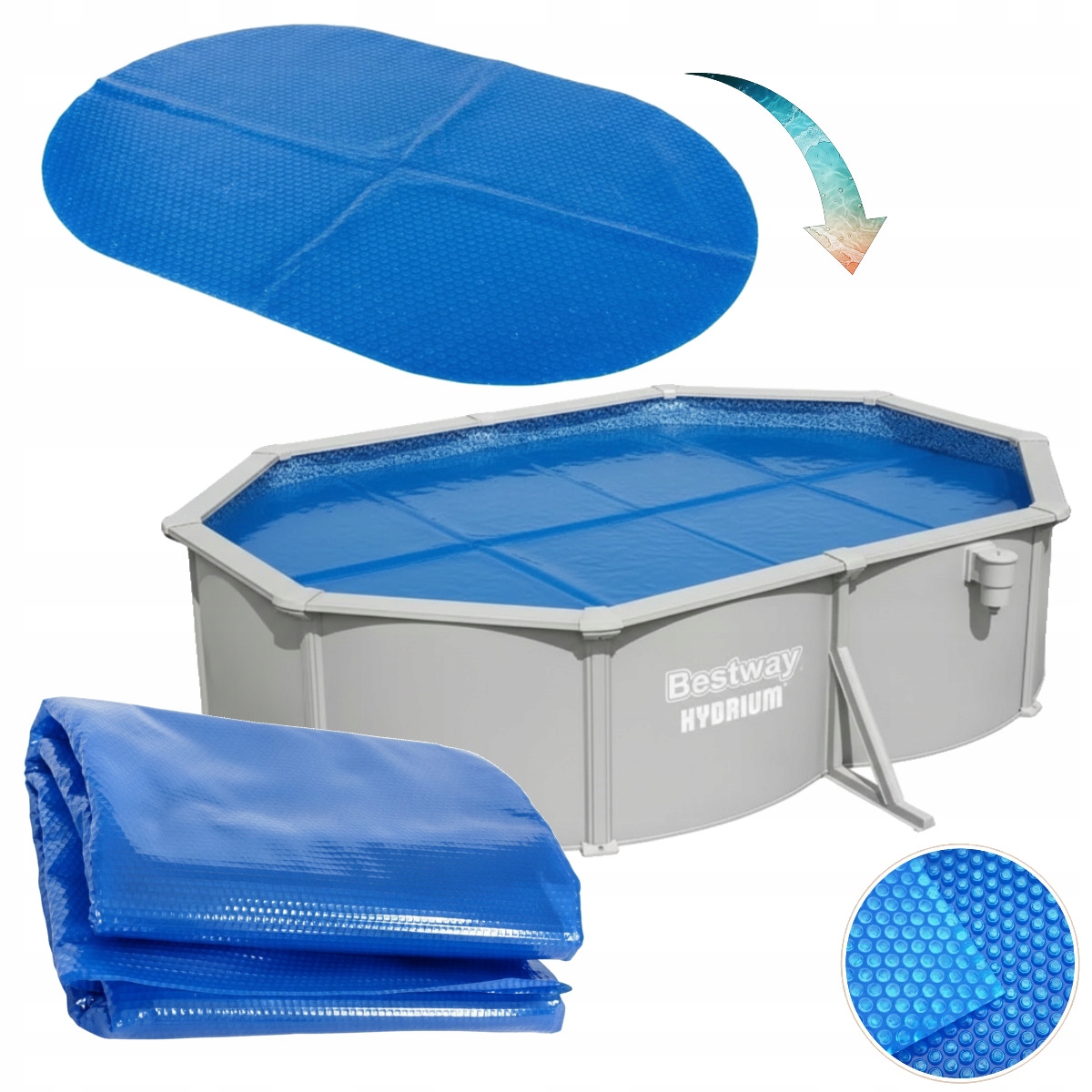 Solárna bazénová fólia na bazén Bestway Hydrium 740x360x120 cm
