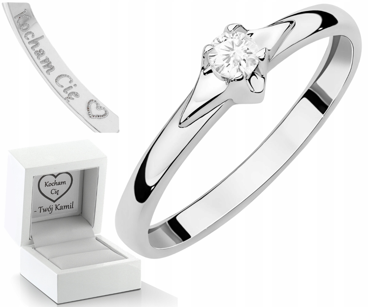 Bílý Zlatý Prstýnek S Briliantem, Elegantní A Moderní