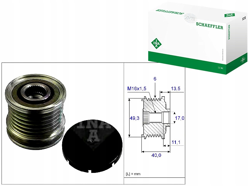 INA535 0166 10 Pásové Kolo Alternátoru Mini Asistent řidiče #33