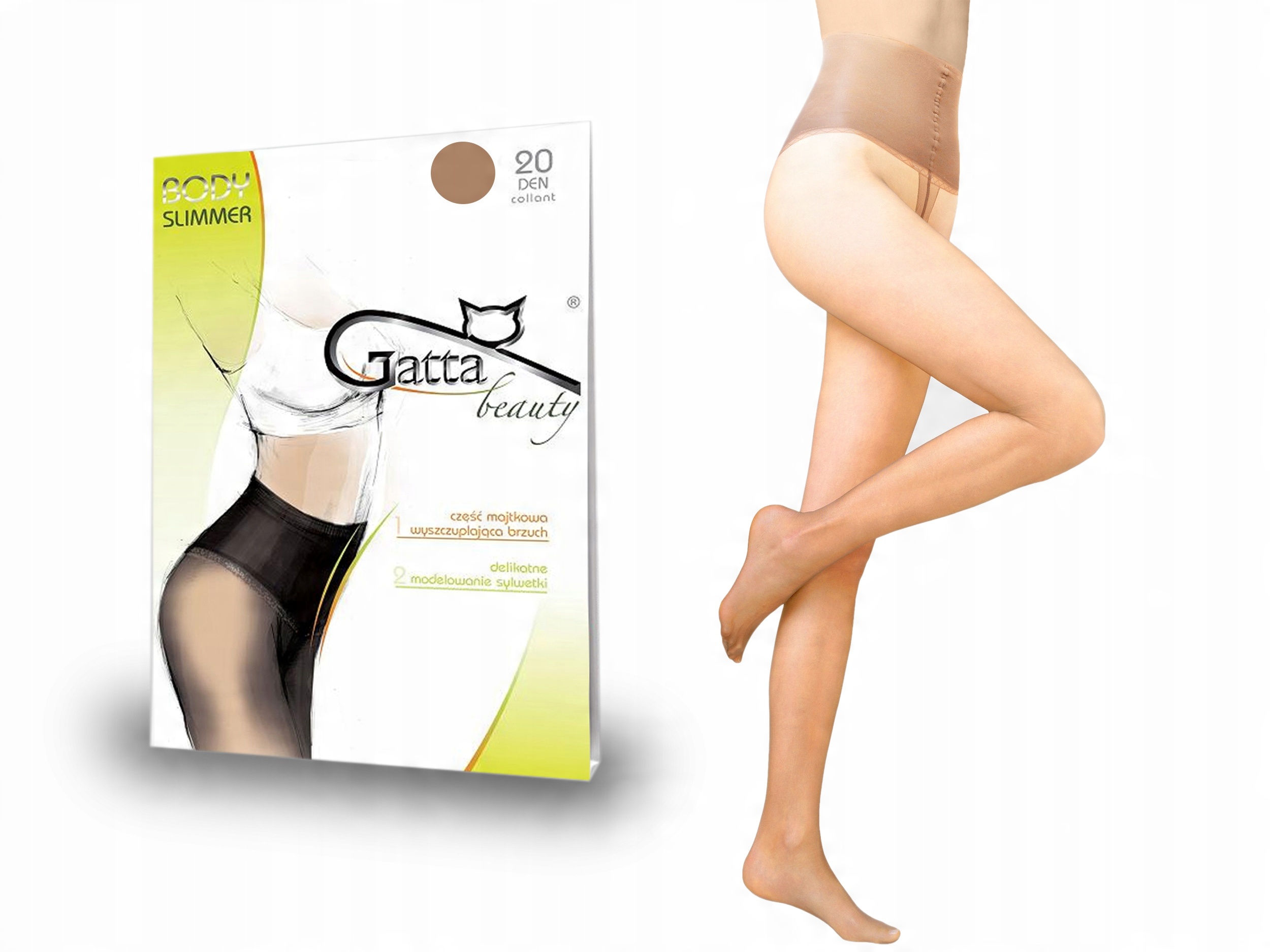 

Rajstopy wyszczuplające Slimmer Gatta, beige, 2-S