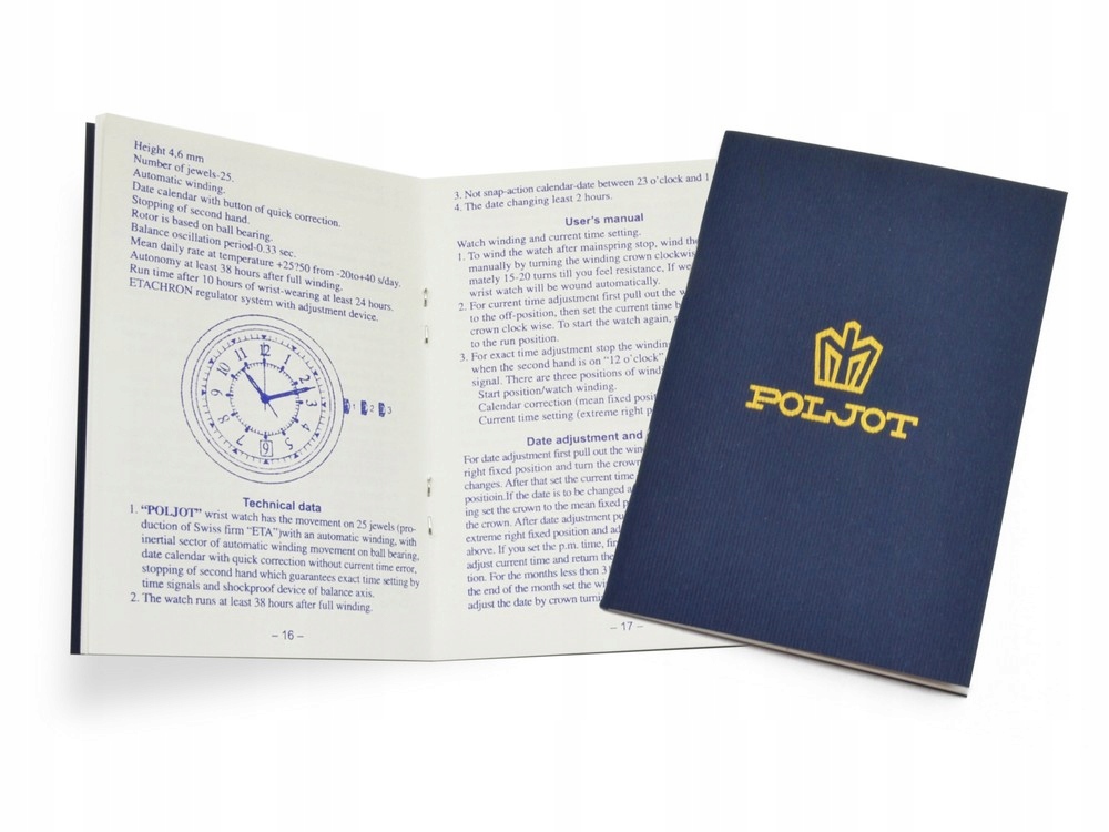 ZEGAREK POLJOT CHRONOGRAPH 3133 RUSSLAN WHITE Model Russlan