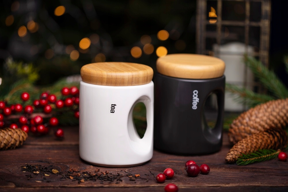 Pojemnik na kawę z bambusem RONNIE 650ml biały Kod producenta HPCR28792W