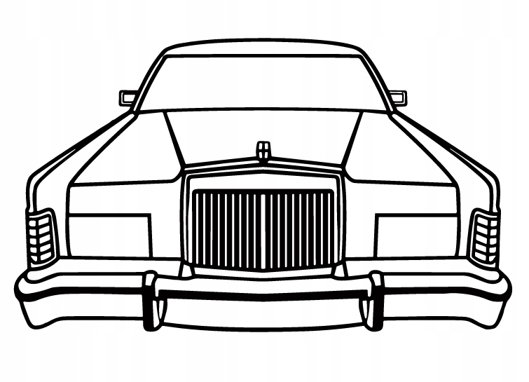 nástěnná dekorace Obraz Auto Lincoln Town Car Front View 1978