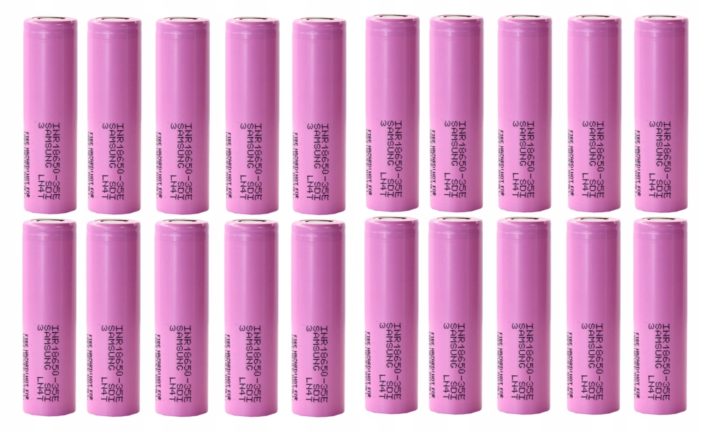 20x Samsung 3500 mAh 18650 3,8V 35E Originálny Článok Akumulátor Nový 20 Kusov