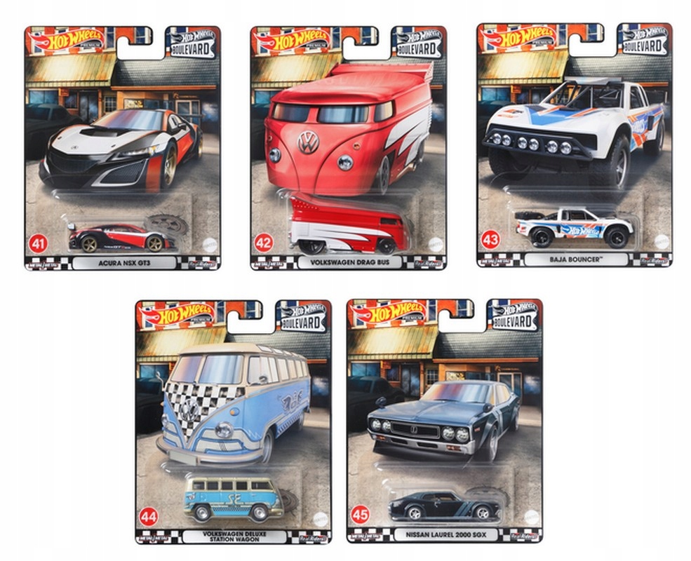 

Hot Wheels Premium Boulevard zestaw 5 aut 41-45