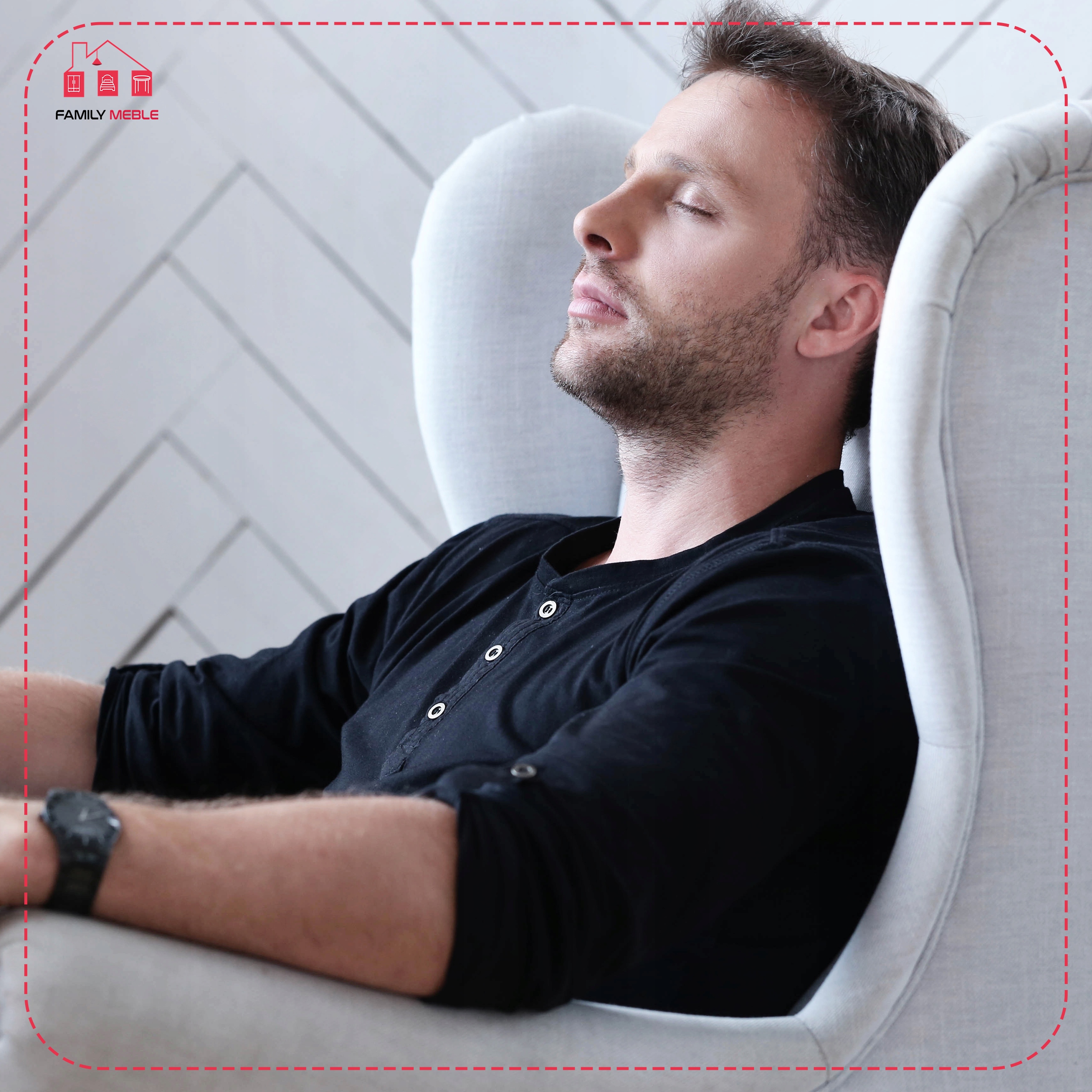 Pufa puf podnóżek siedzisko Ari Print Family Meble Marka Family Meble