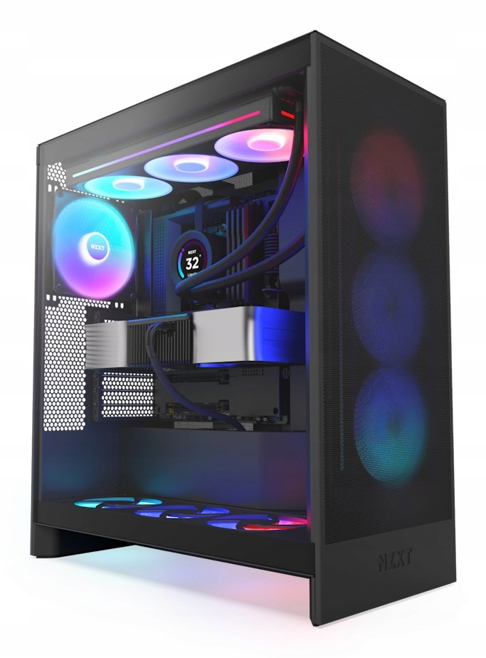 Nzxt Počítačová Skříň H7 Flow Rgb MIDI Tower Černé