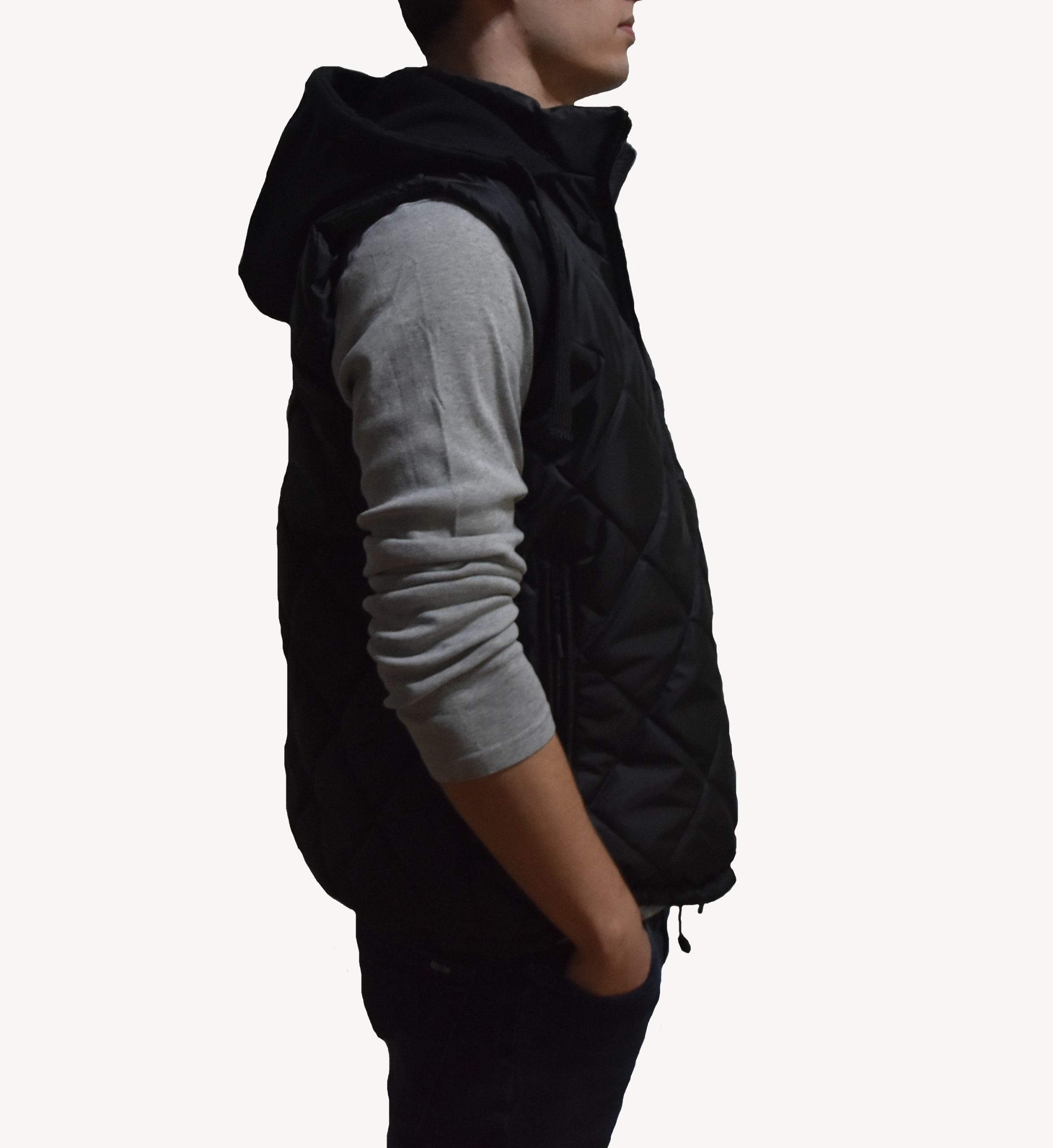 Kamizelka Męska Pikowana Ocieplana z Kapturem XXL Rozmiar XXL