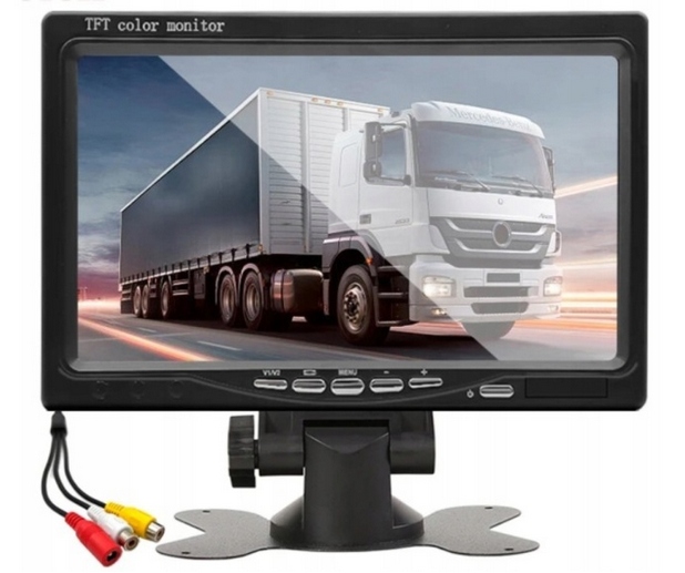 LCD displej pro couvací kamery 7 palců s dálkovým ovládáním