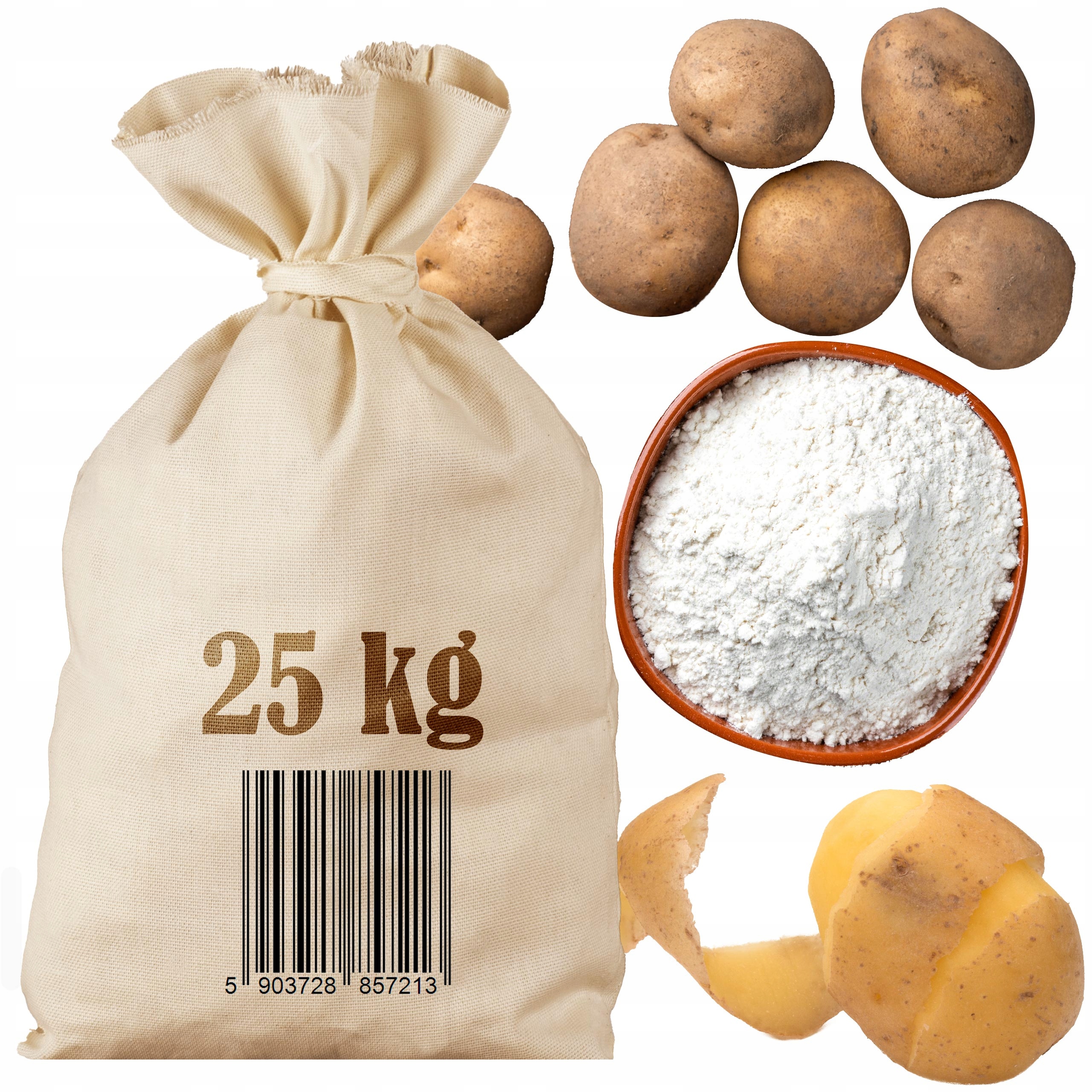 Bramborový Škrob 25kg Mouka výrobek Polský Velkoobchod