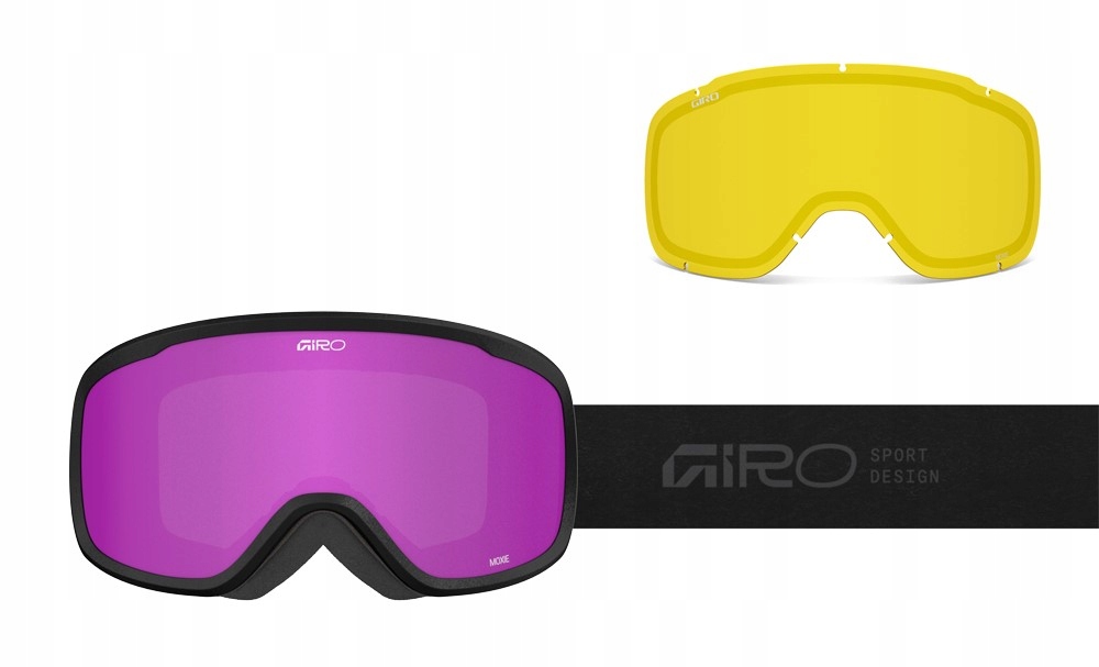 Dámské lyžařské brýle Giro Moxie Black Stacked sklo Amber Pink