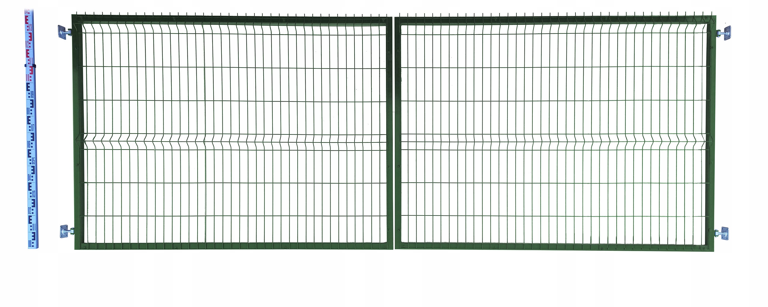 Brána Pletivové 140cm zelená Panelová RAL6005 dvoukřídlá 143cm