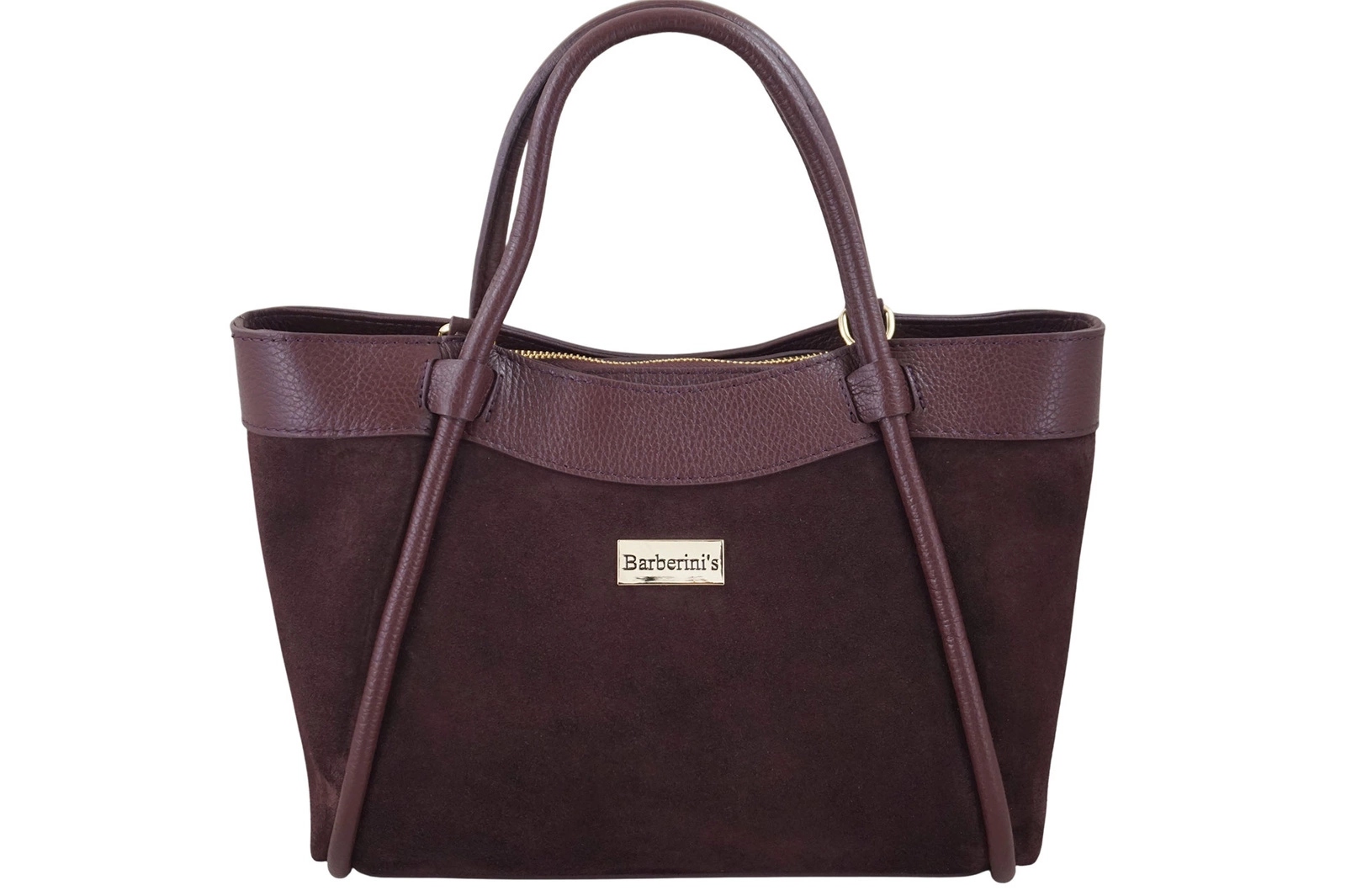 Elegantní kabelka ze semišové kůže – Bordó