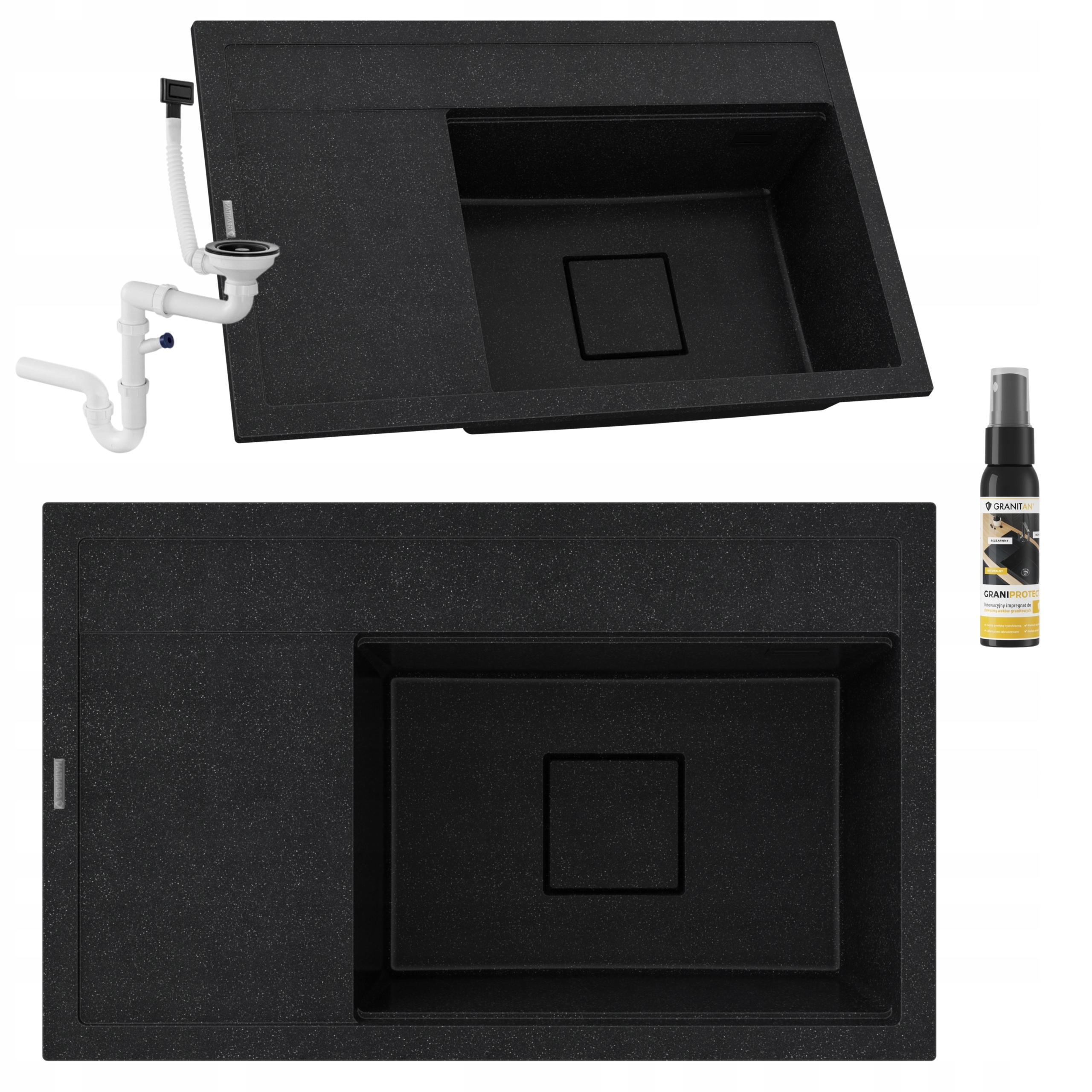 Drez čierny škvrnitý rendo komora pravá granitová moderná