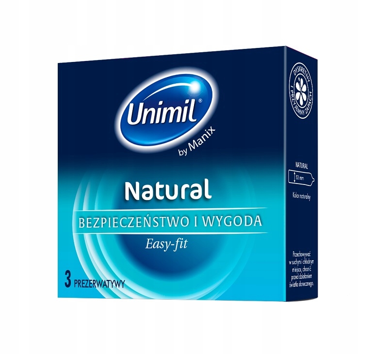 

Unimil Natural lateksowe prezerwatywy 3szt