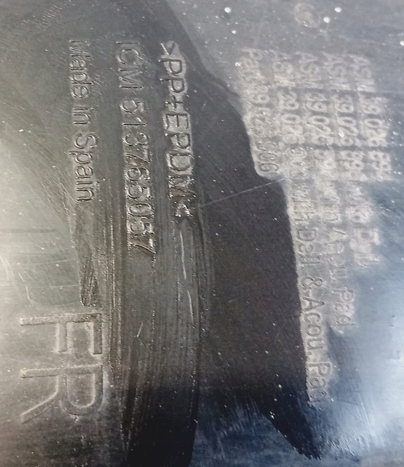 OPEL CORSA E mudguard right front part rear