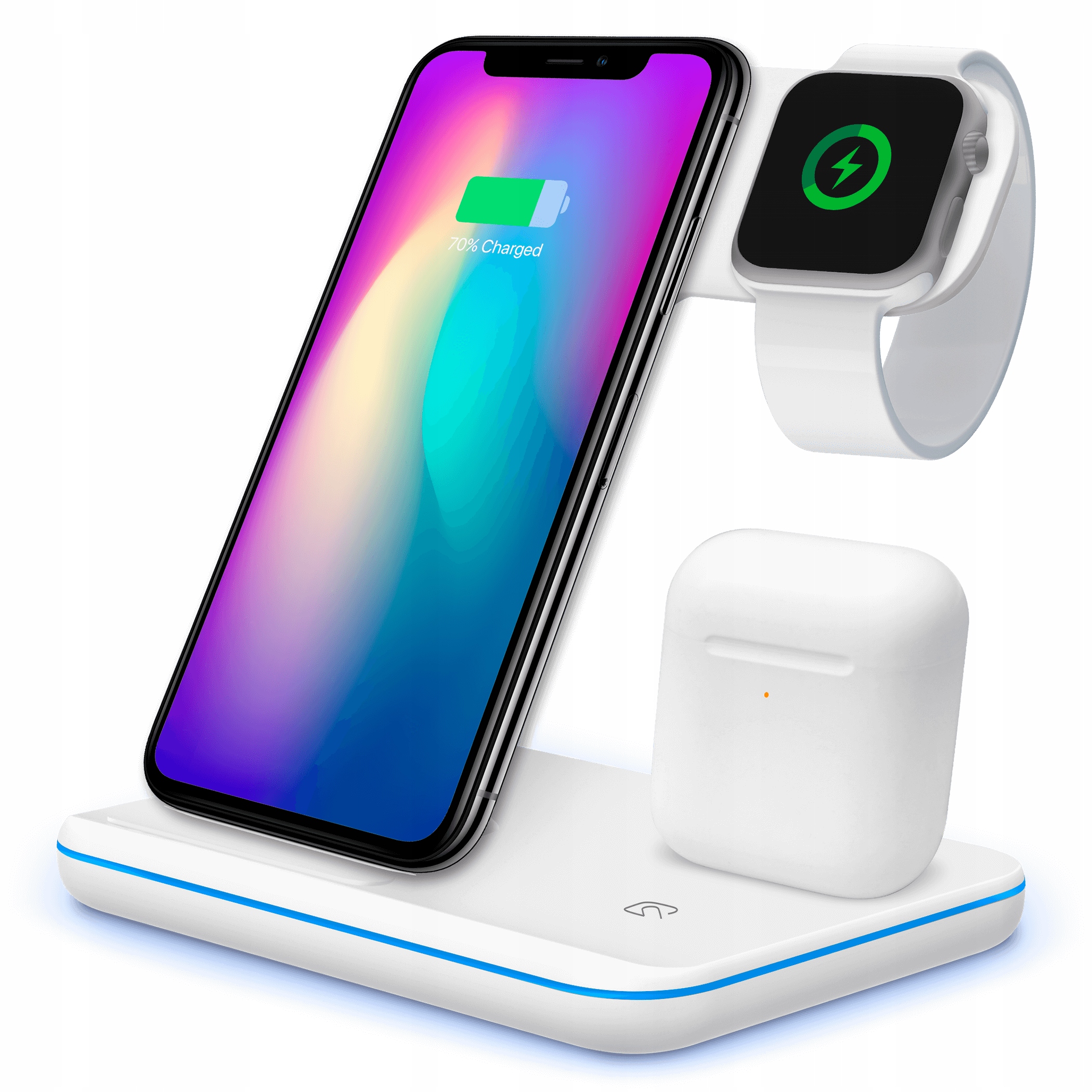 Ładowarka indukcyjna stacja dokująca 3w1 Yenkee 15W iPhone Airpods Qc 3.0