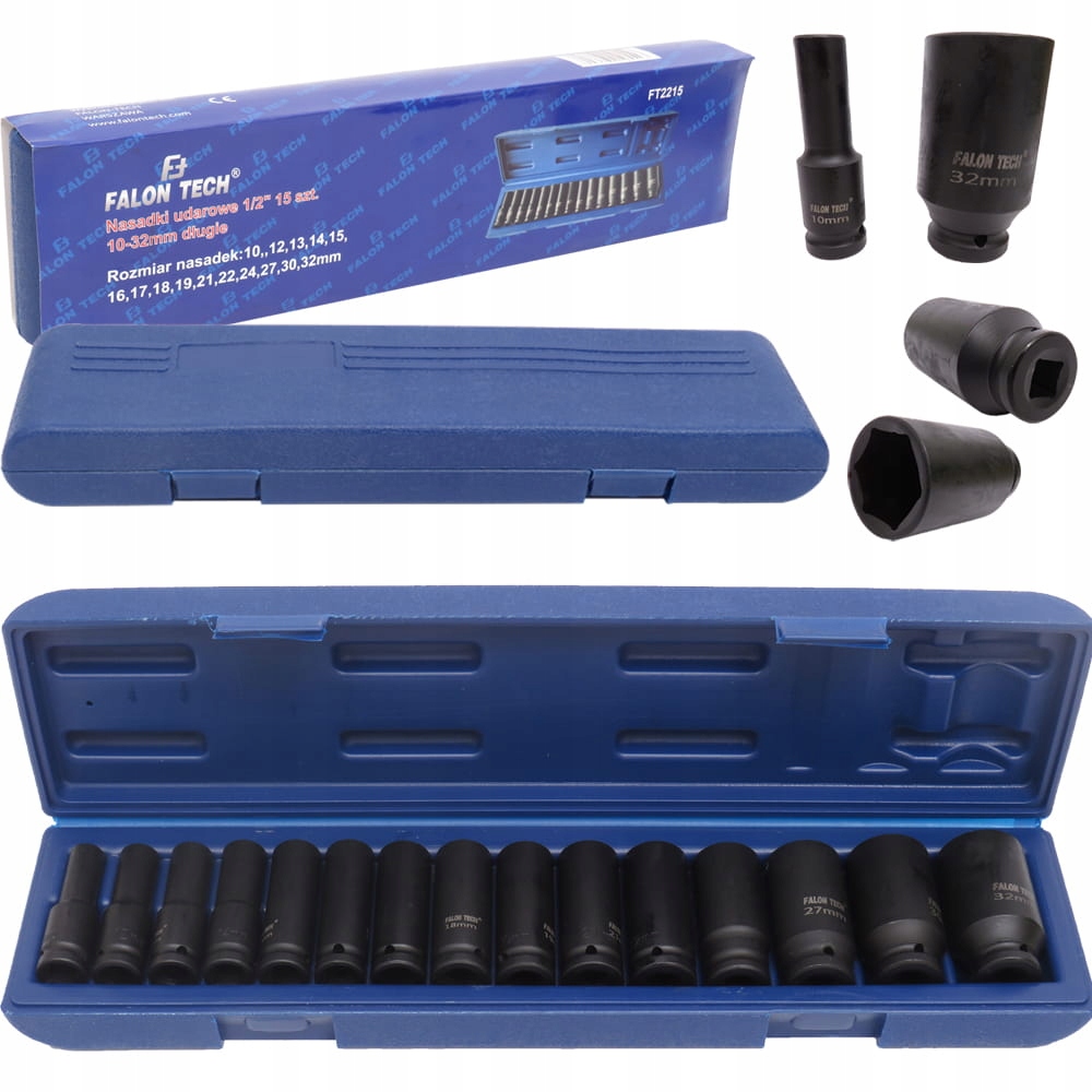 

Nasadki Udarowe Długie Kute 1/2" 15szt 2023r