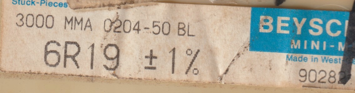 [100szt] 6R19 1% 50ppm rezystor Smd minimelf MMA0204 Beyschlag low noise