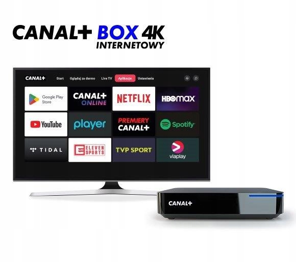 Usługa C+ Online Canal+ Seriale i Filmy + Fun&News Canal+ Box 4K HY4001CD Pojemność dysku 16 GB