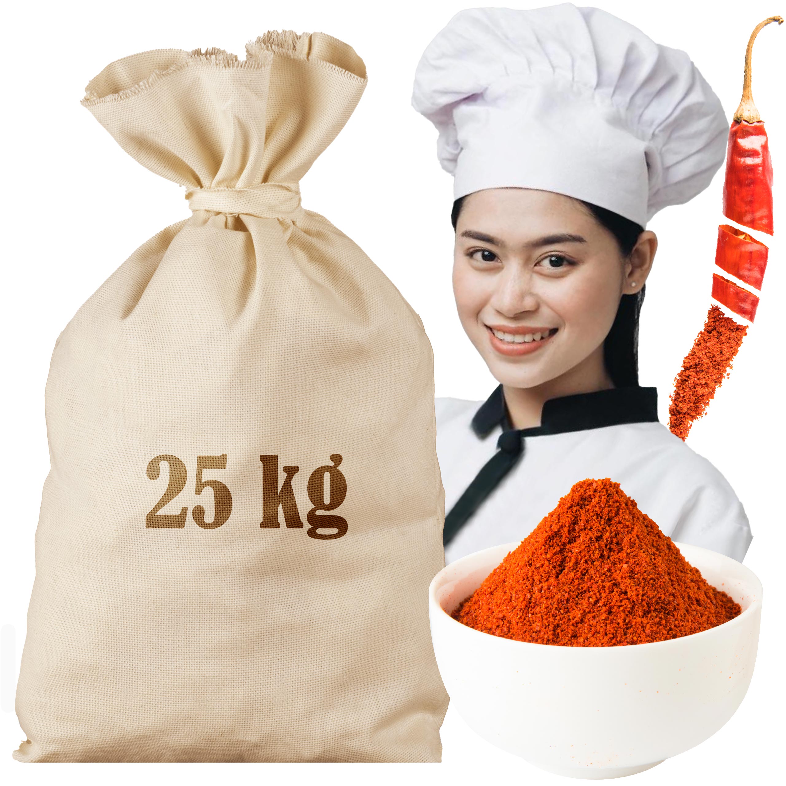 Levně Chilli Mleté 25kg Paprika Pálivé chilli Mleté sáčky