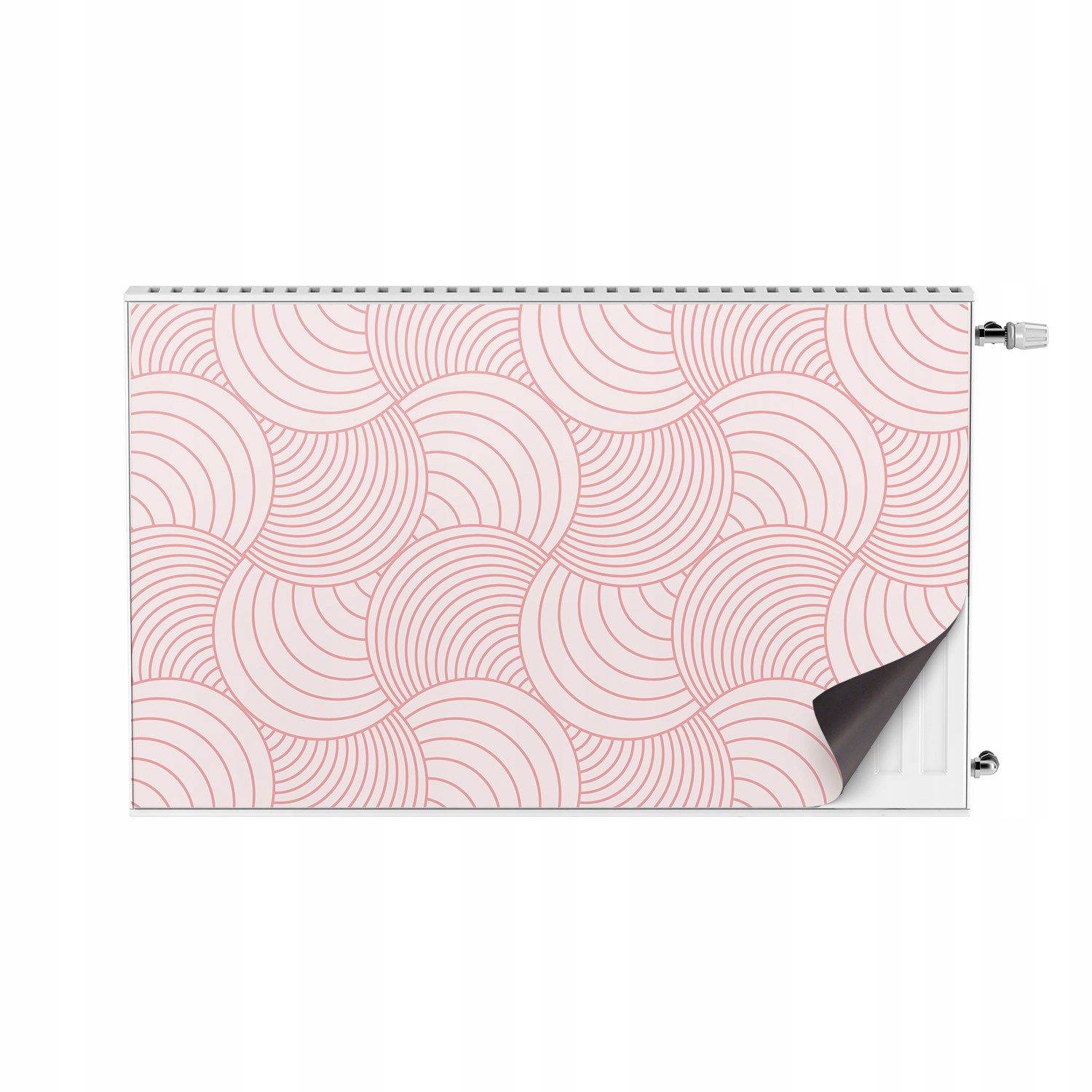 Maskovač na radiátor do kanceláře s potiskem Kruhové linie