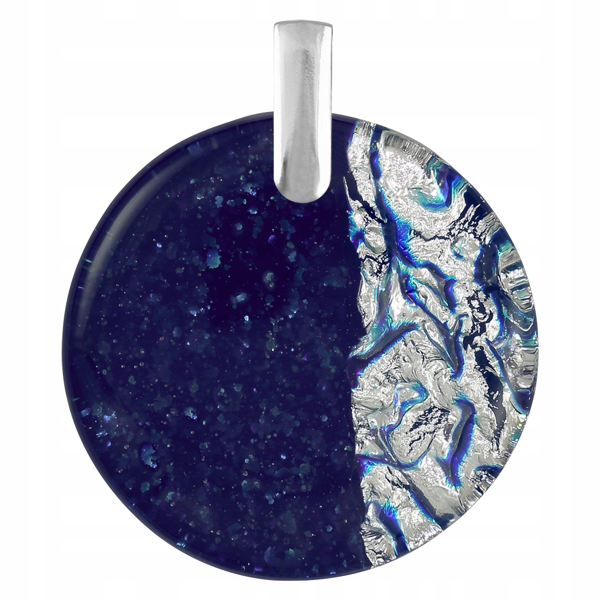 Přívěsek Harf dámský modrý sklo murano kolečko