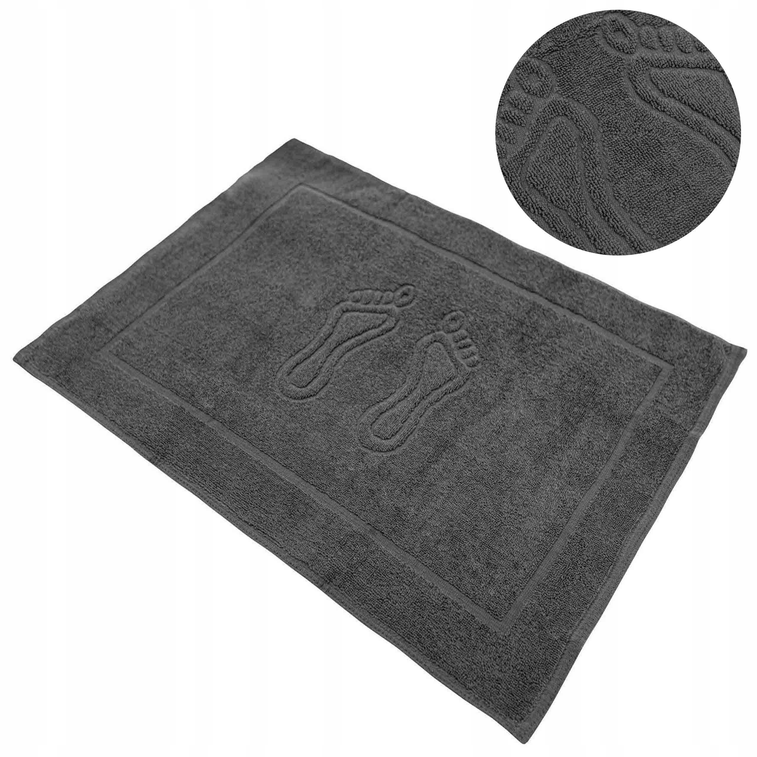 Kúpeľňový Koberček Sivý Uterák Podložka 50x70 Hrubý 650g/m2