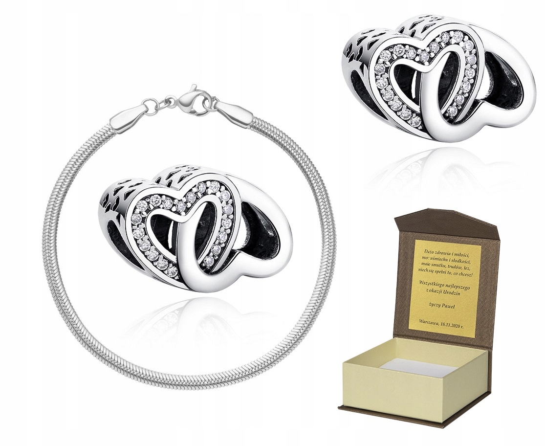 Náramek 19 Cm Stříbro pro Charms Dárek B148