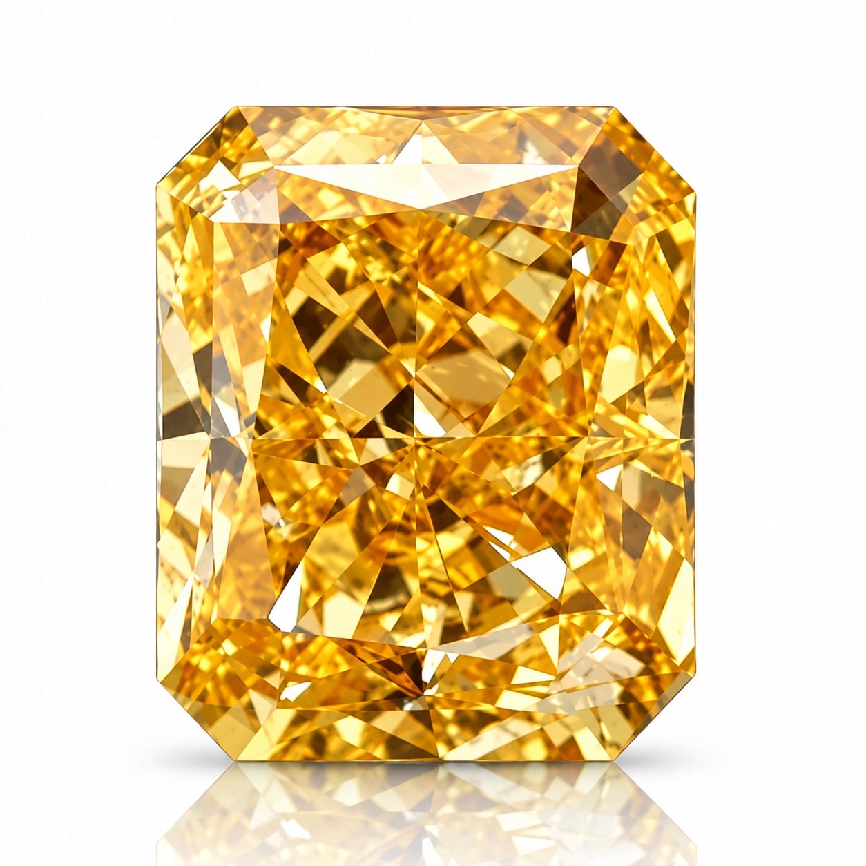 Přírodní diamant 0.09 ct Oranžový radiant I1+ eCertifikát Wbd