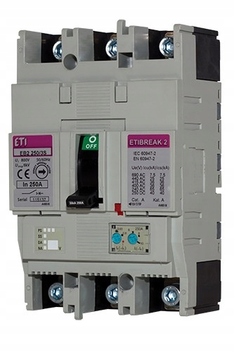 Wyłącznik mocy 4P 160A 36kA /wyzwalacz termo-magnetyczny/ EB2 160/3S 004671