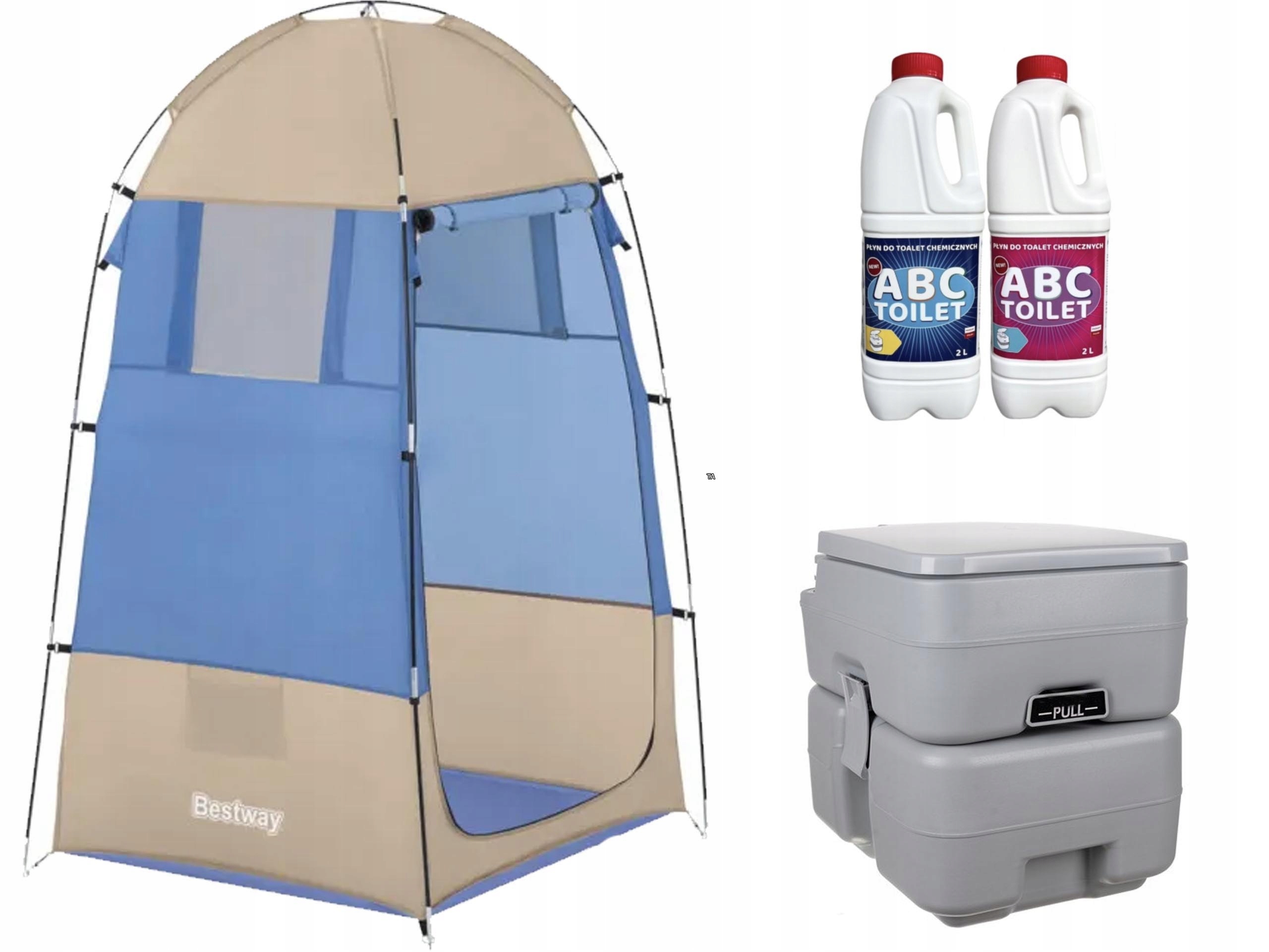 Turistická toaleta 33L Wc tekutiny 4L Stan Převlékárna Kamper Camping