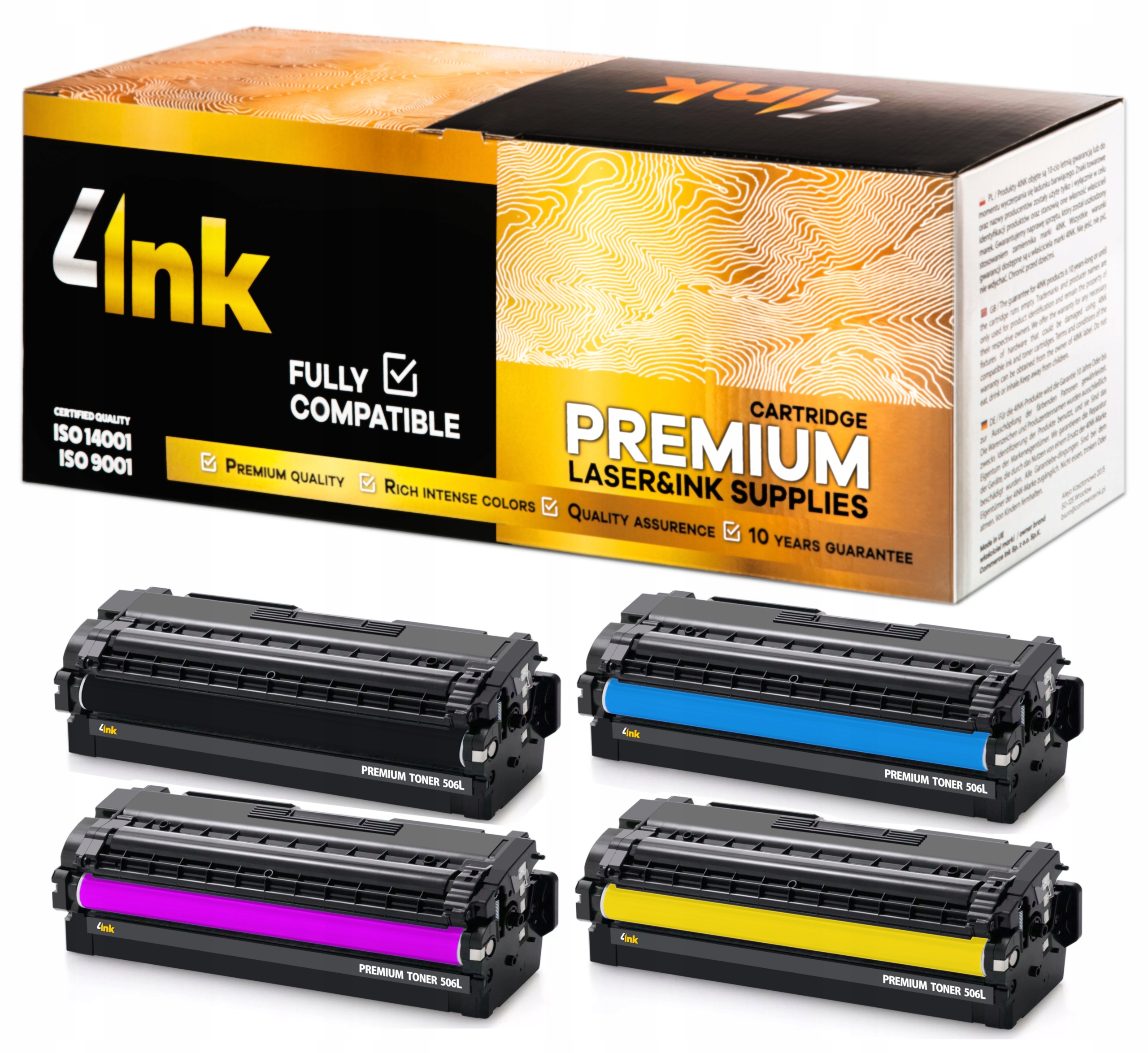 4x Toner 506L Pro Tiskárnu Samsung CLP-680 CLX-6260