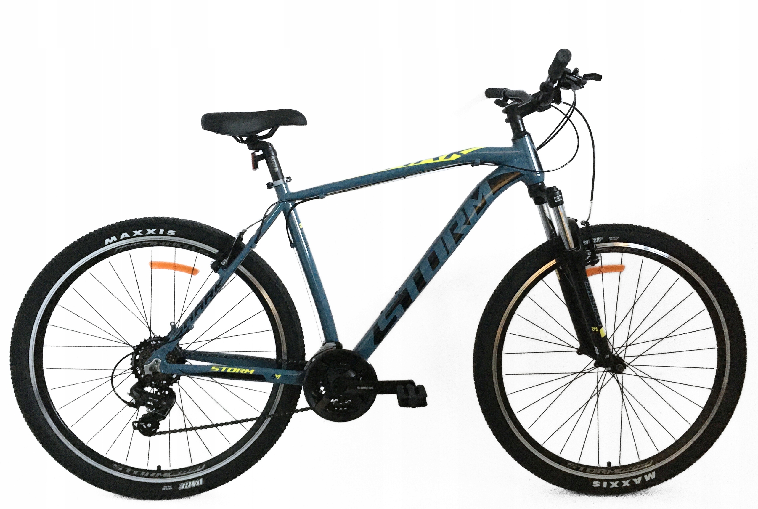 Rower Storm Shark 29 2VBR-T Man popiel/czarny/żółty 21