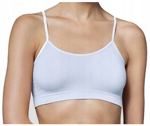 3 X GATTA BEZSZWOWY TOP CIENKIE RAMIĄCZKA BIAŁY L Model TOP BASIC