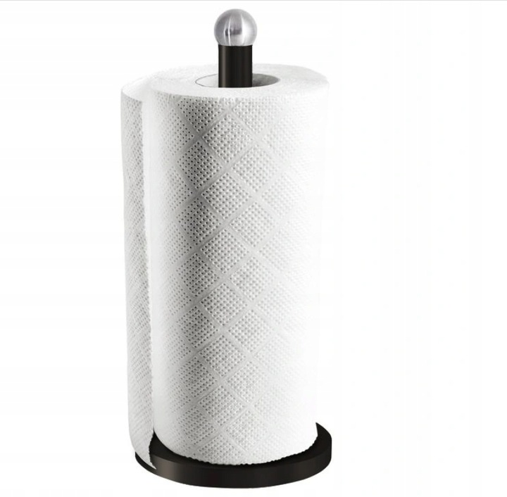 Stojak na ręcznik papierowy czarny kuchenny stal Marka Cadro