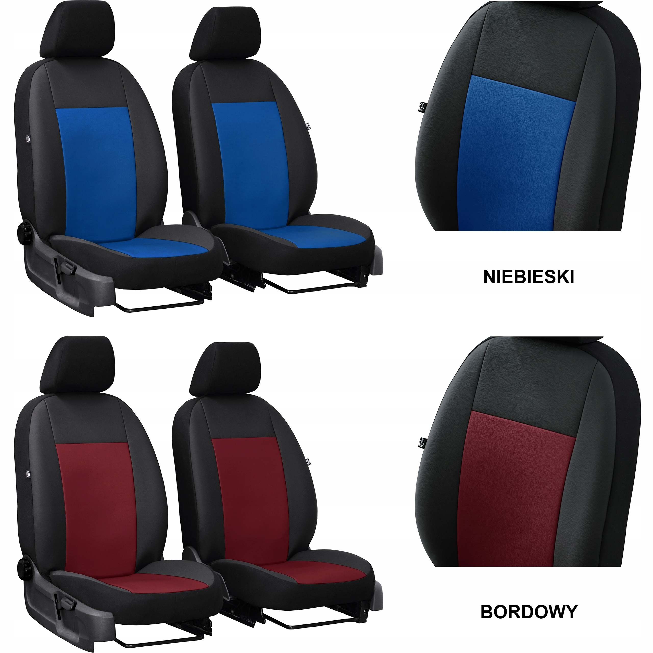 SKÓRA POKROWCE MIAROWE DO MERCEDES VITO W638 1+1 Model Pelle