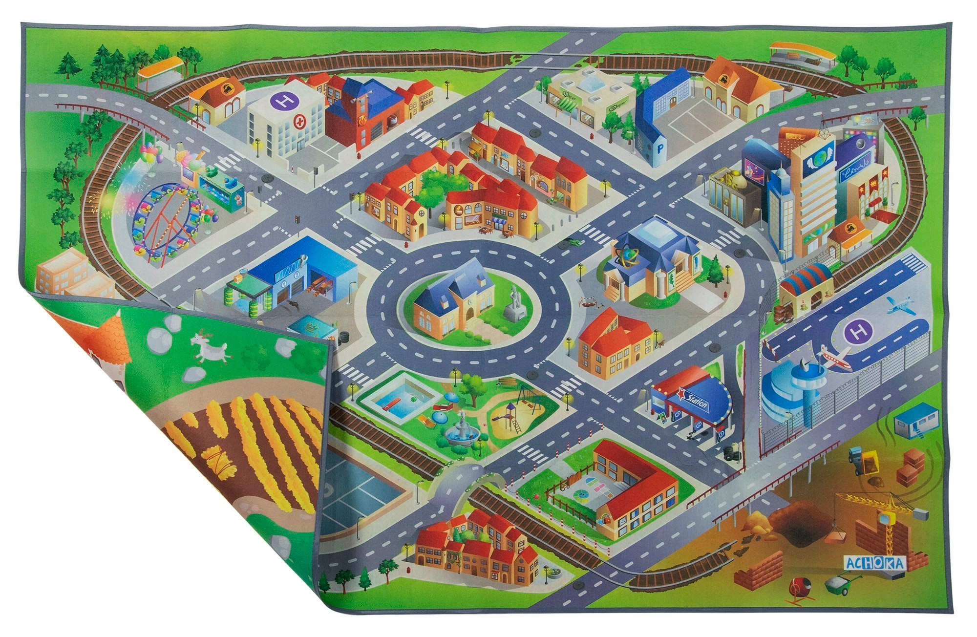 

Dywan Mata Dwustronna Miasto Ulice Wieś 100x150