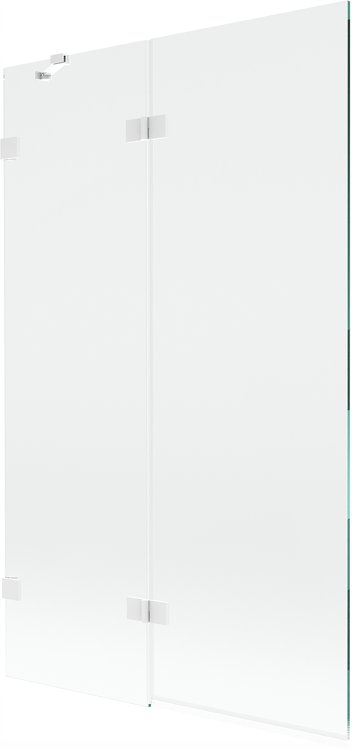 Mexen Lunar vanová zástěna dvoukřídlá levá 110 x 150 cm, transparentní, bíl