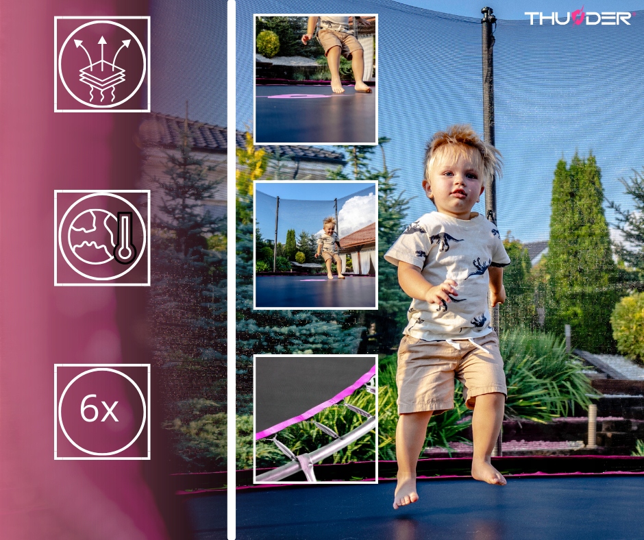 Vrtni trampolin 10ft 305CM veliki profesionalni s unutarnjom mrežom. Thunder Šifra proizvođača INSIDE-ULTRA-10FT-PINK