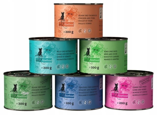 Levně Catz Finefood Classic MIX Chutí Konzervy Premium Multipack Ryby Maso 6x200g