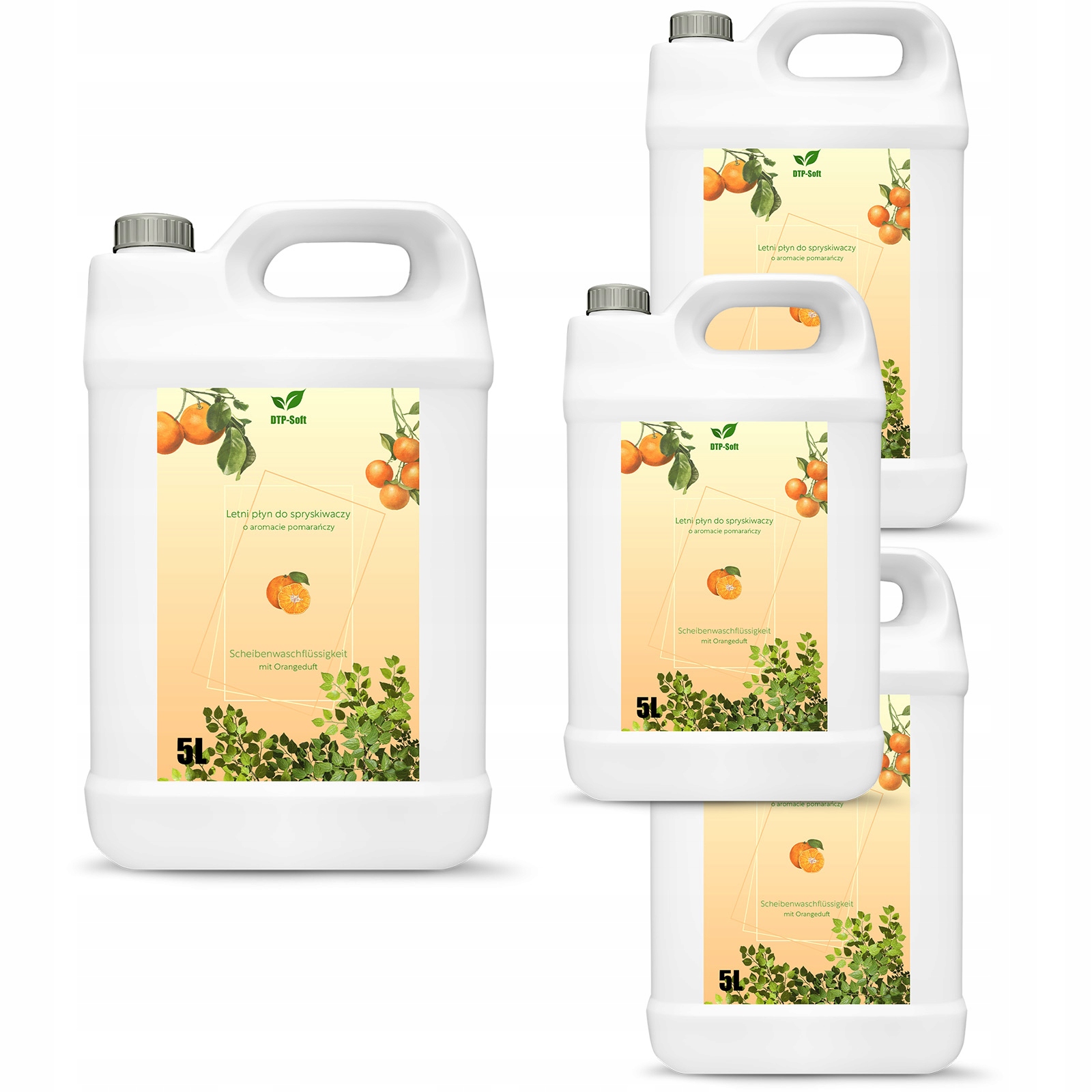 4× 5L Płyn do Spryskiwaczy – POMARAŃCZA –Letni Sprysk 5 litrów PREMIUM ORANGE