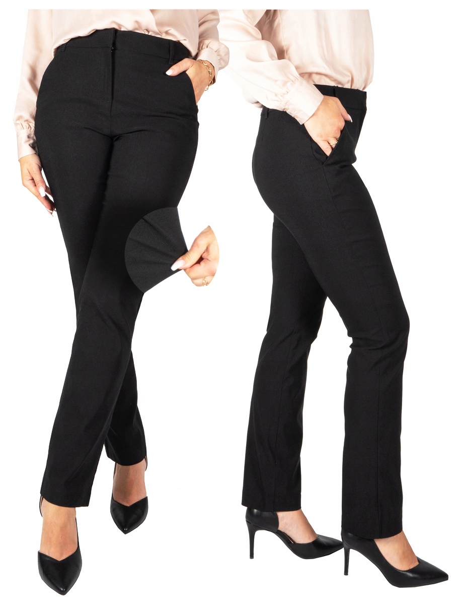 eleganckie SPODNIE DAMSKIE materiałowe 42 /27 XL