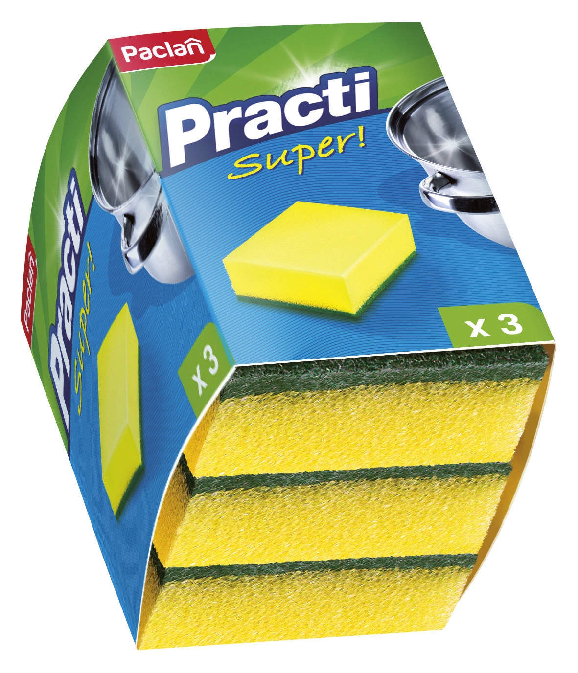 

Gąbka Gąbki Do Naczyń Zmywania 3szt Paclan Practi