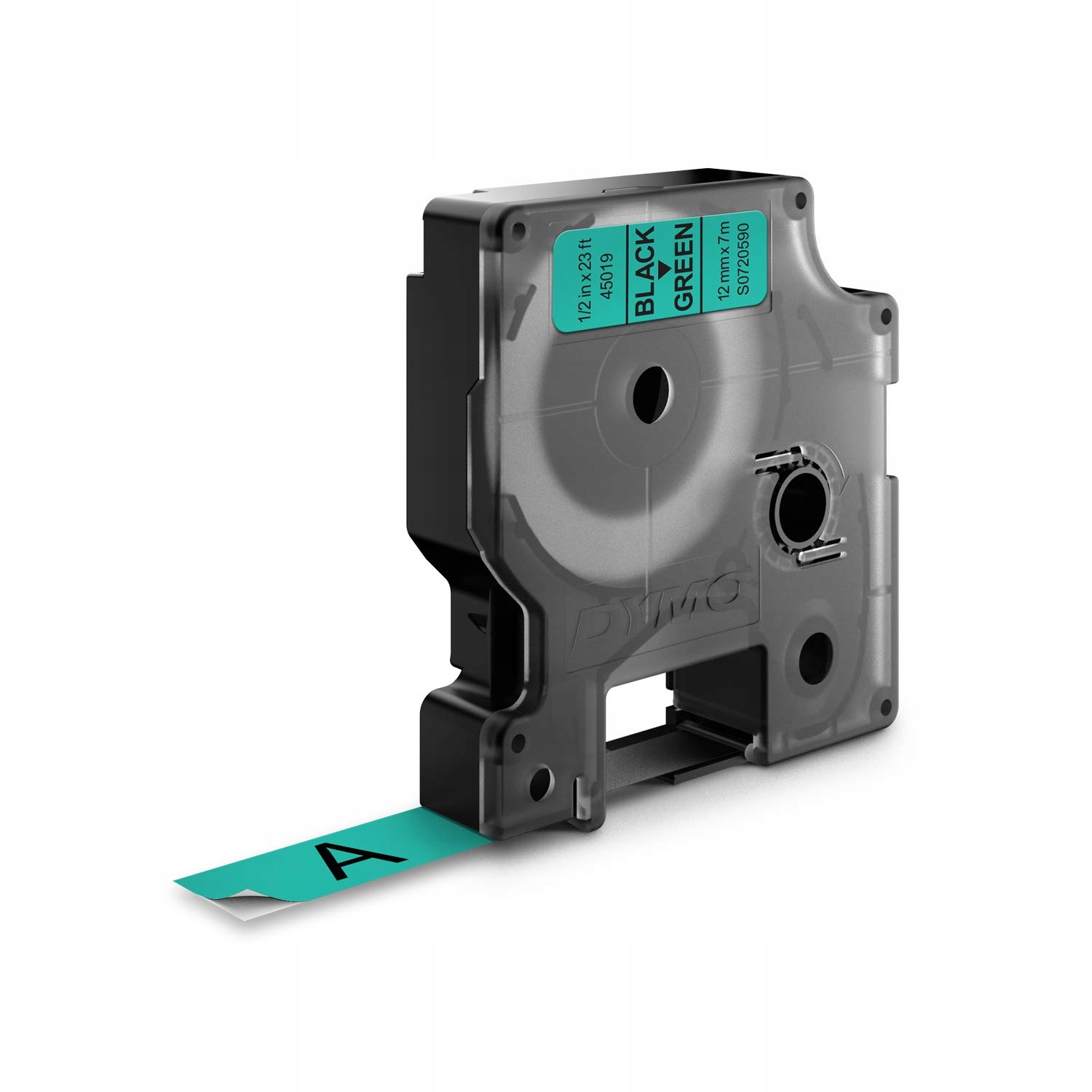Páska Dymo D1 12 mm x 7 m, černá na zelené