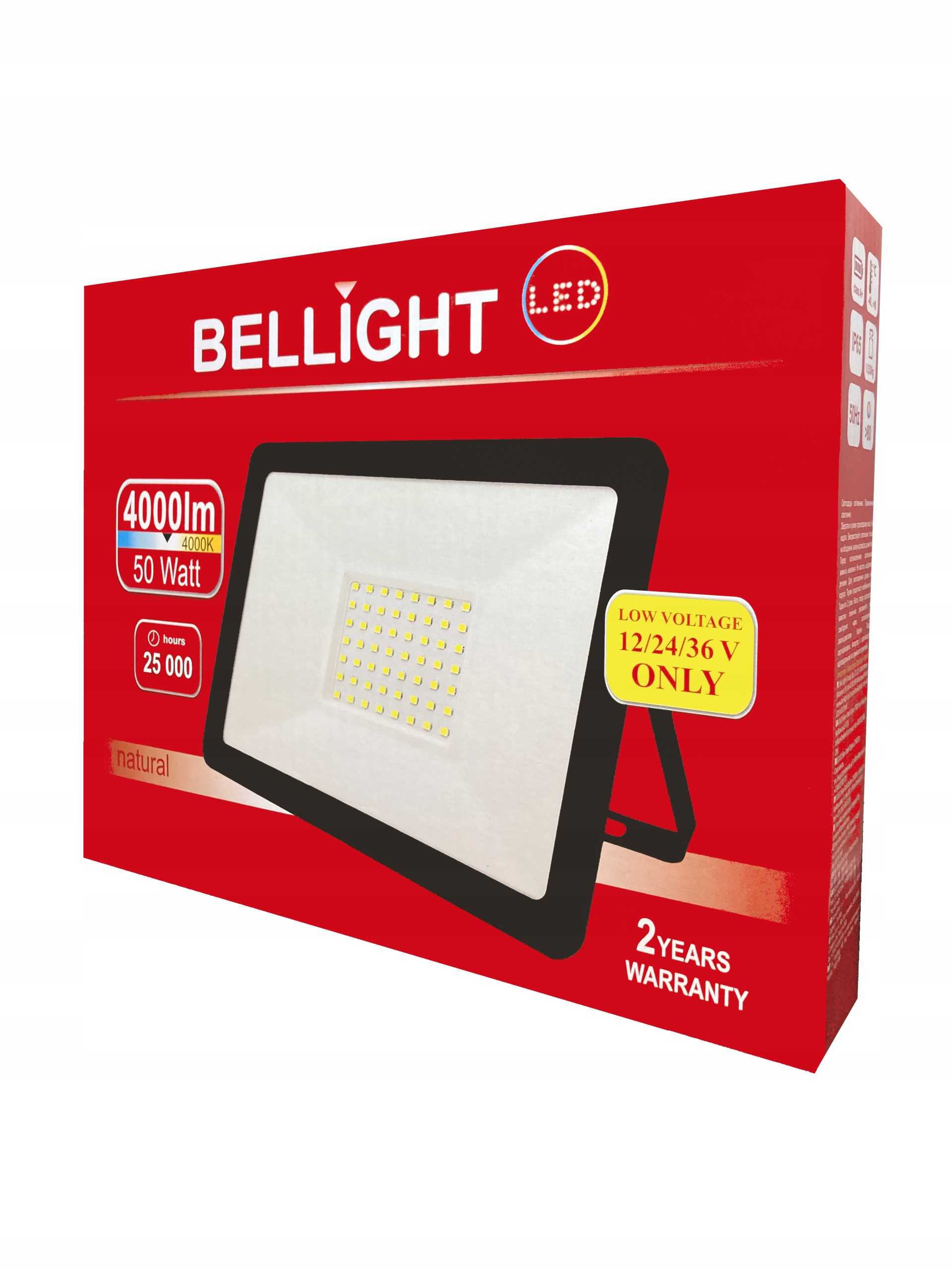 Led Halogenový Zářič 50W 12V 24V 36V Ac/dc