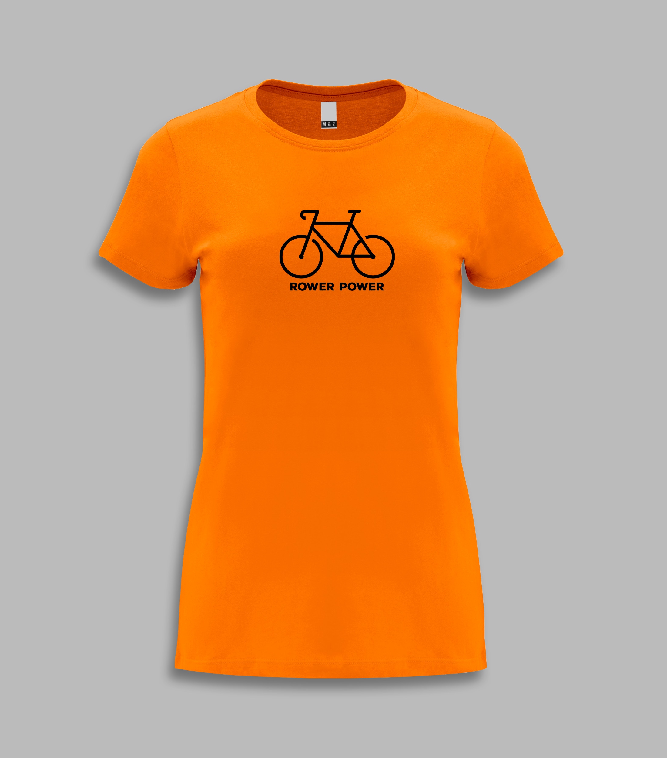 KOSZULKA DAMSKA - rower power Pomarańczowy S
