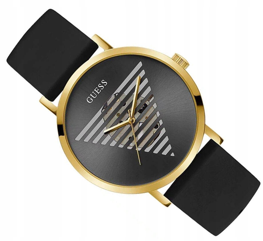 Pánské Klasické Zlaté Vodotěsné Hodinky Guess Idol GW0503G1 50M Skeleton