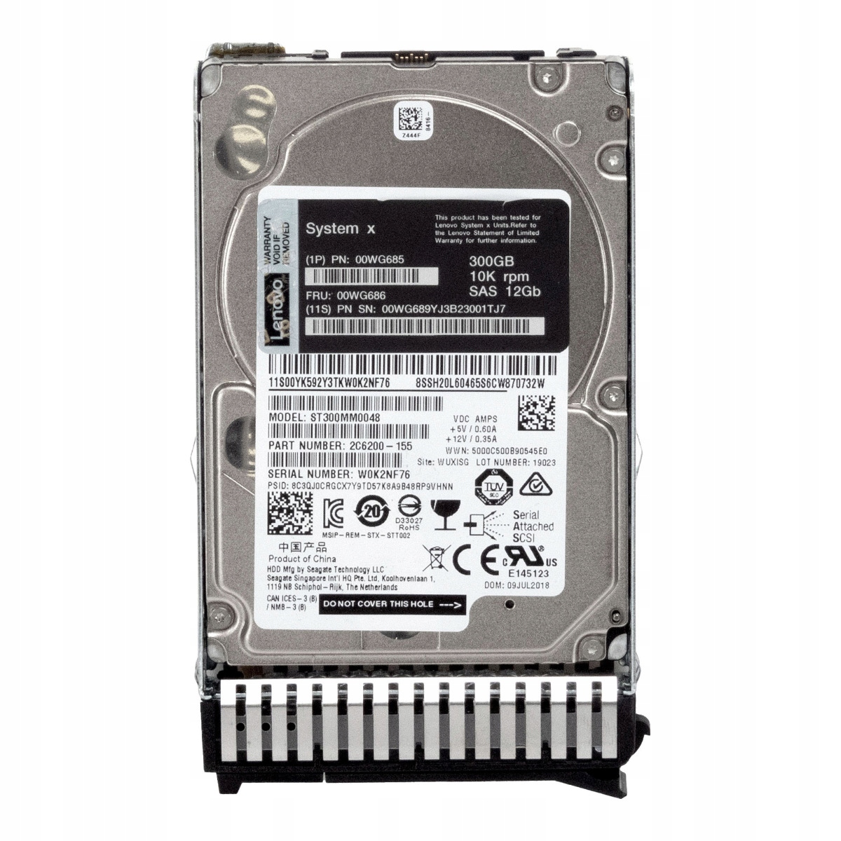 Lenovo 00WG686 00WG685 300GB 10K 128MB SAS-3 2.5'' ST300MM0048